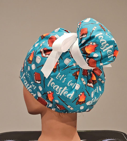 Let's Get Toasted Autumn/Fall Scrub Caps