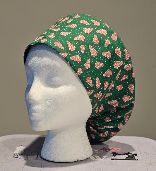 Christmas Tree Snack Cakes Scrub Caps