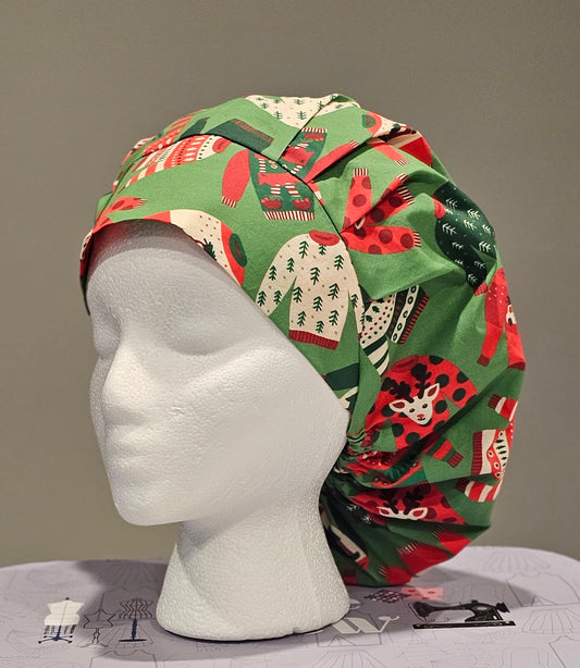 Ugly Christmas Swewters Scrub Caps