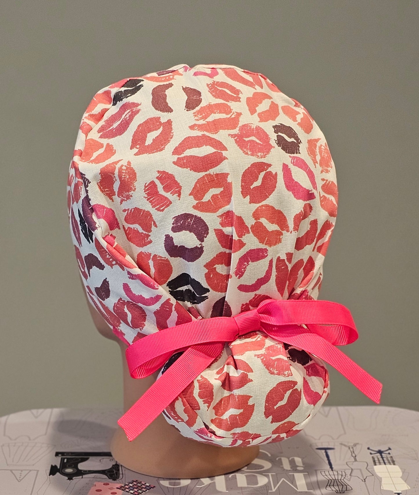 Surgical Scrub Caps Pink Lipstick Scrub Caps