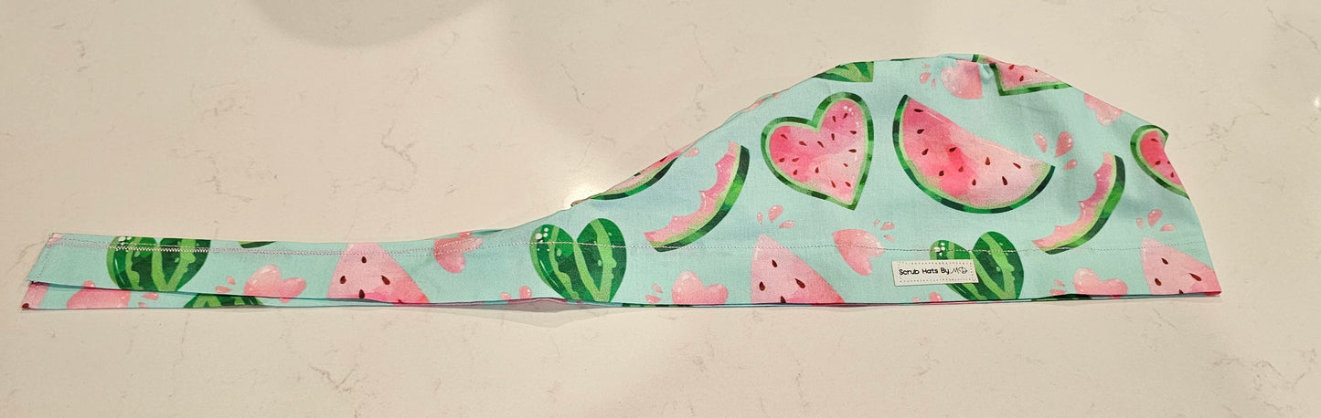 Watermelon on Mint Scrub Caps