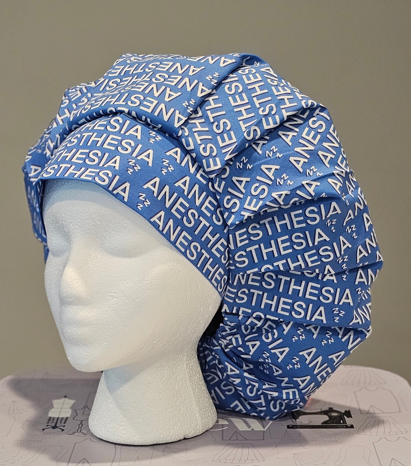 Anesthesia Light Blue Scrub Caps
