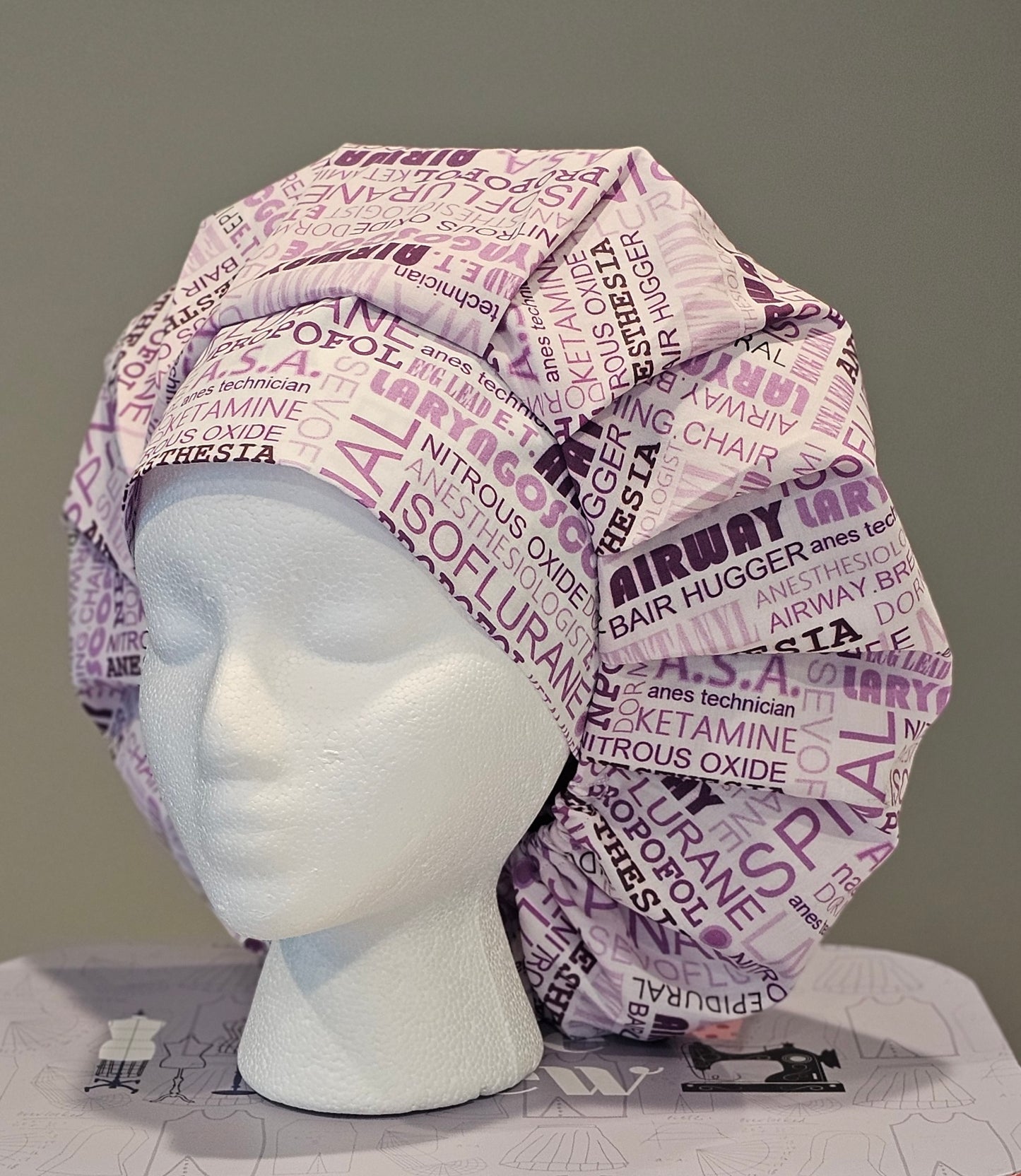 Anesthesia 2 Pink Scrub Caps