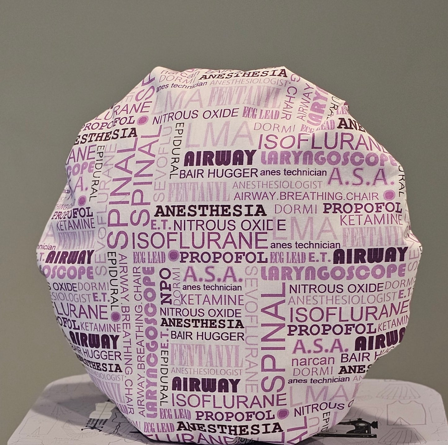 Anesthesia 2 Pink Scrub Caps