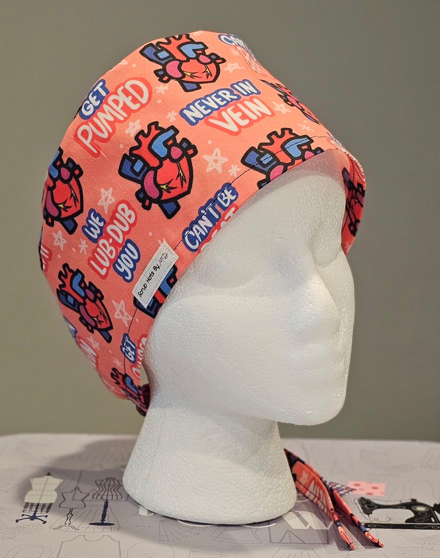 Open Heart Fun Scrub Caps