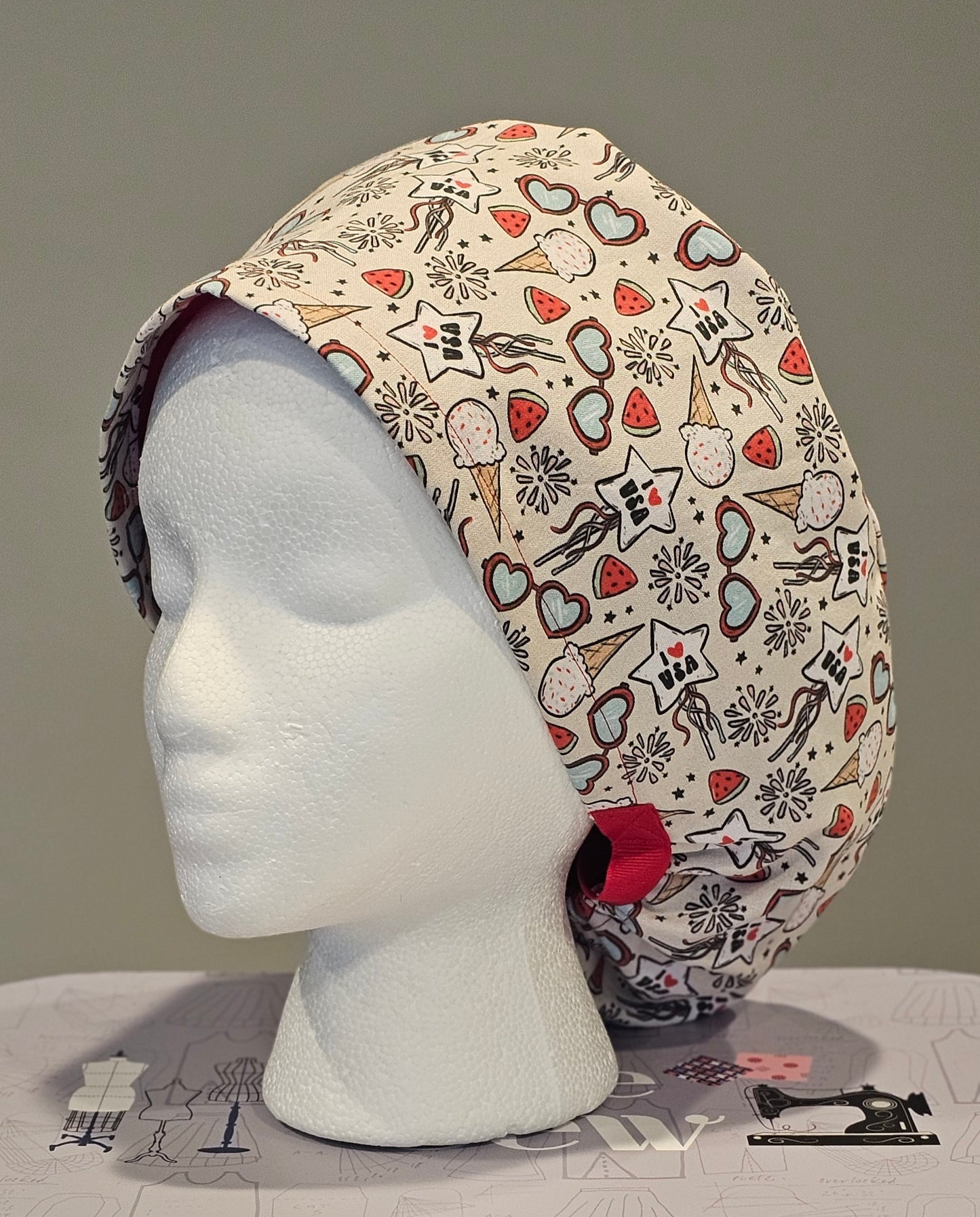 Fourth Of July USA Scrub Caps