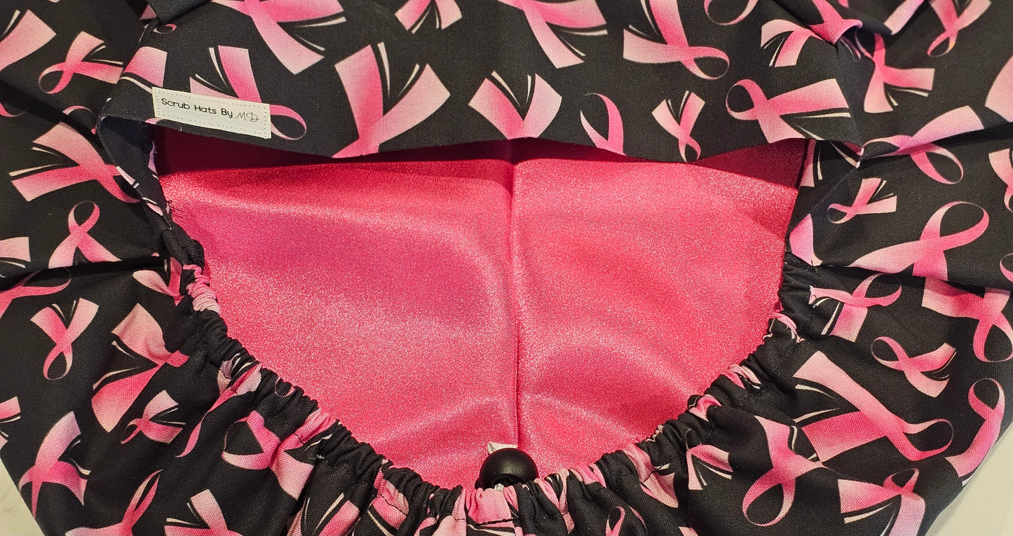 Breast Cancer Awareness Pink Ribbon Scrub Caps