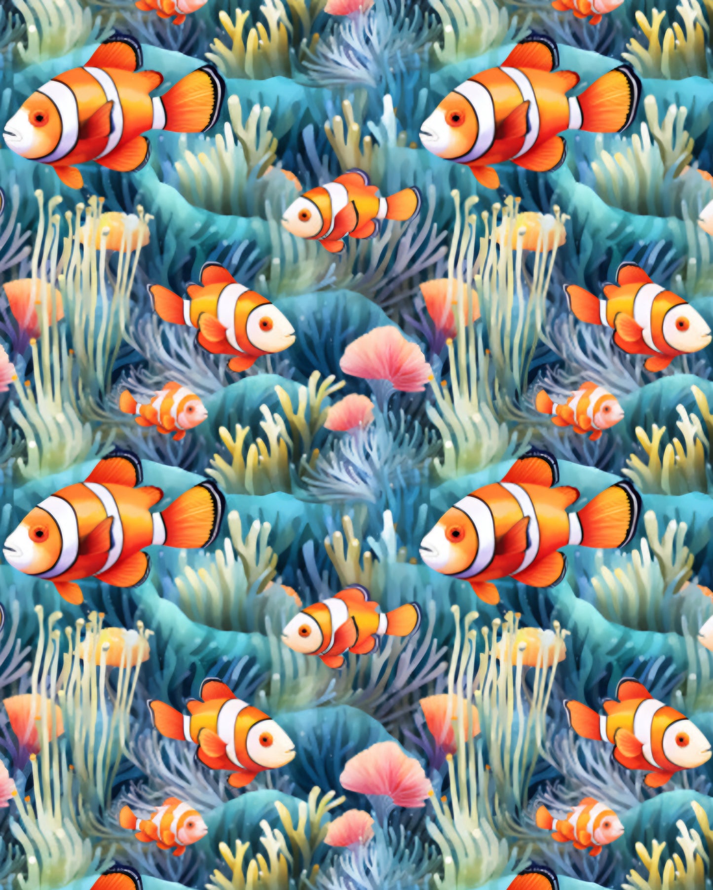 Clown Fish Scrub Caps
