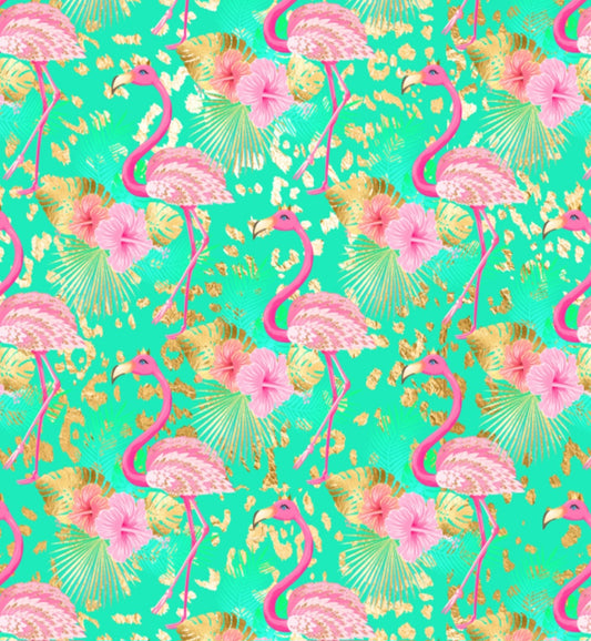 Tropical Summer Flamingo Scrub Caps