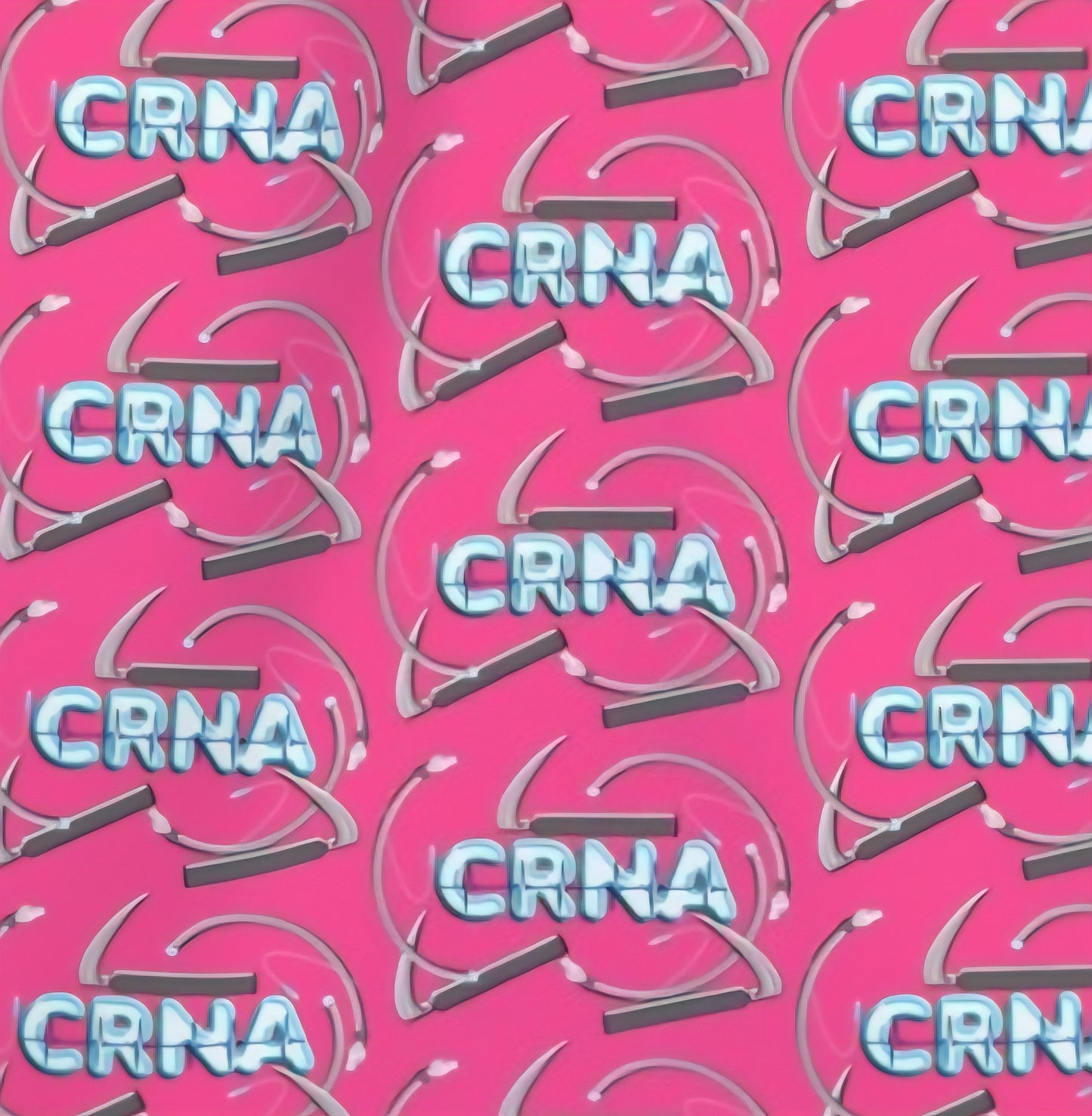 CRNA Pink Scrub Caps