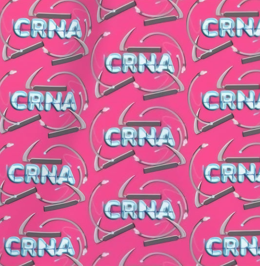 CRNA Pink Scrub Caps