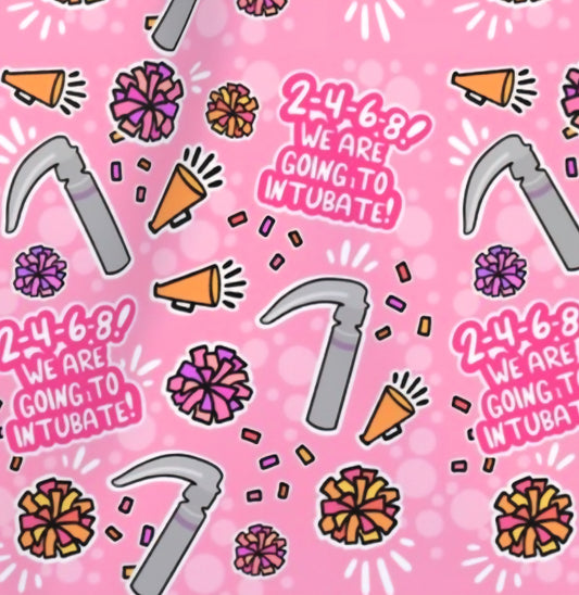 2-4-6-8 We Are Going To Intubate Scrub Caps