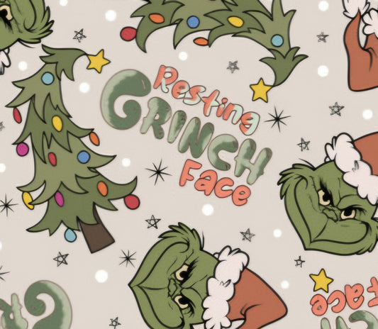 Resting Grinch Face Scrub Caps