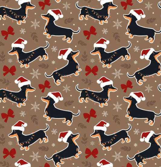Christmas Dachshund Scrub Caps