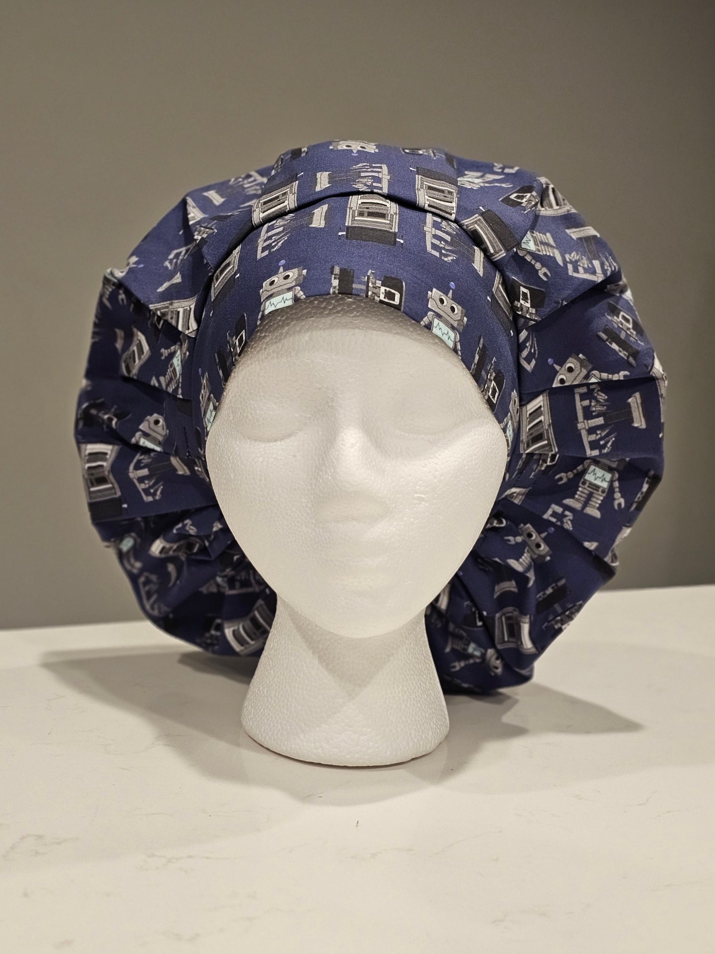 Robotic Surgery on Blue Scrub Caps