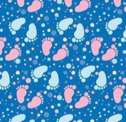 Baby Feet on Blue Scrub Caps