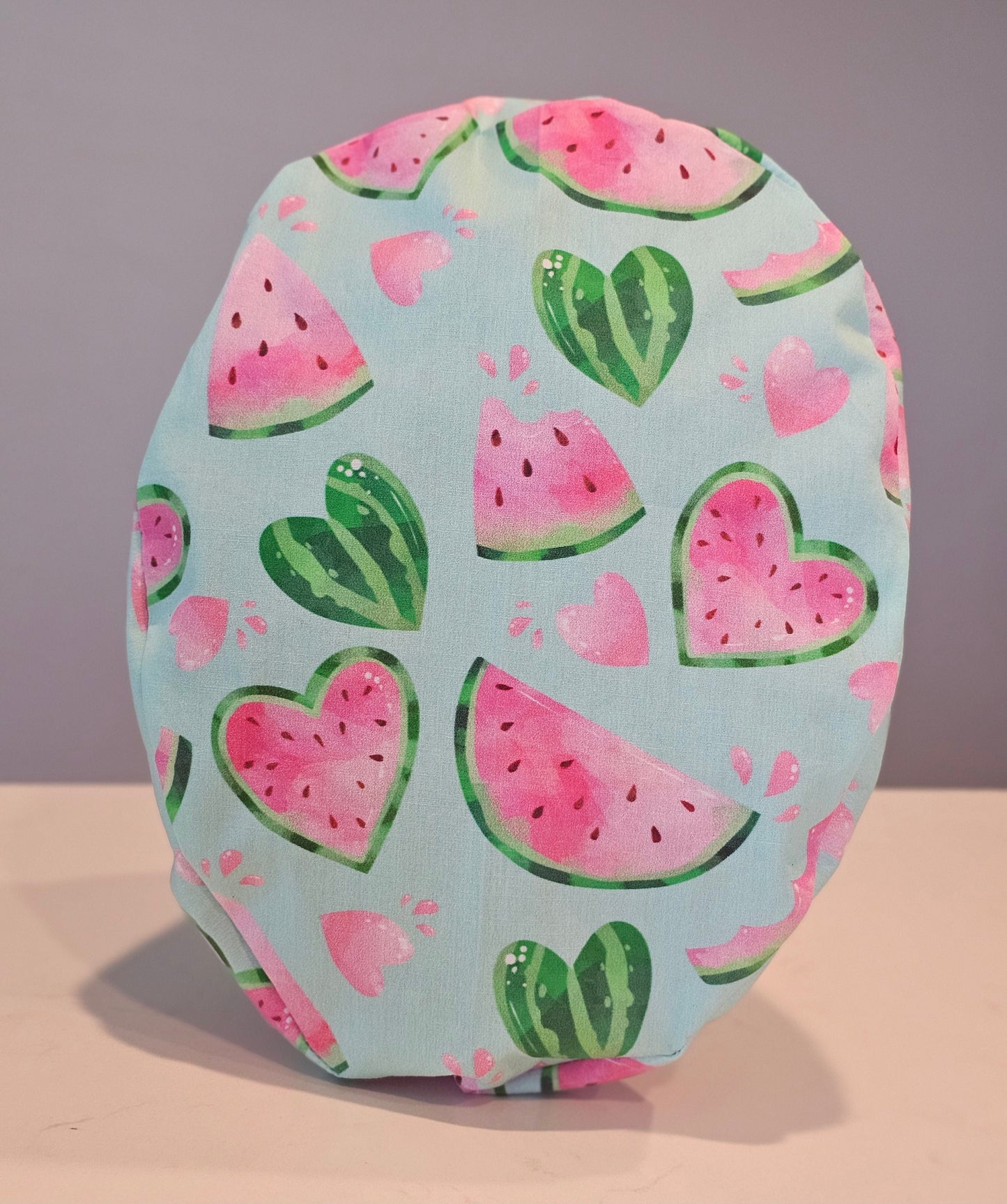 Watermelon on Mint Scrub Caps