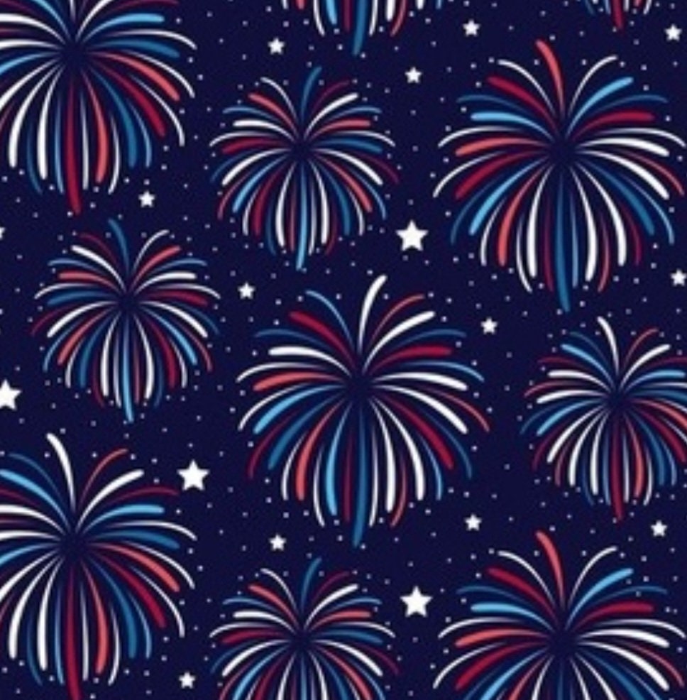 Star Spangled Night on Navy Scrub Caps