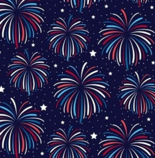 Star Spangled Night on Navy Scrub Caps