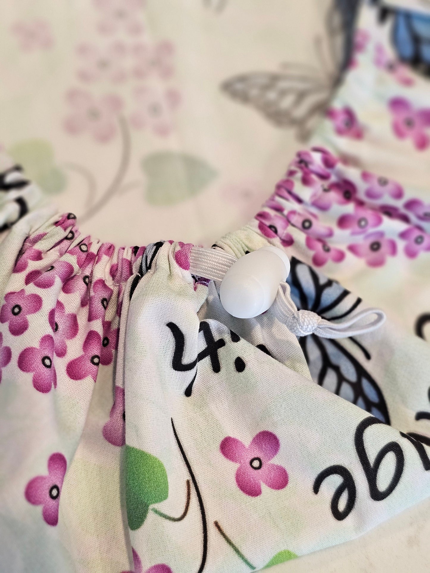Lilacs and Blue Butterflies Faith Scrub Caps