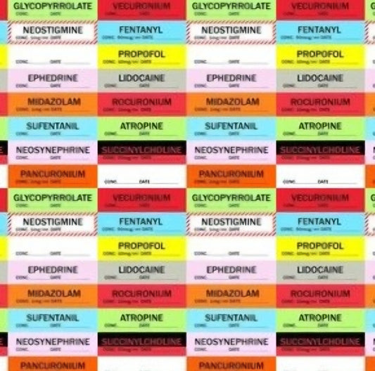 Surgical Scrub Caps Anesthesia Labels Scrub Caps