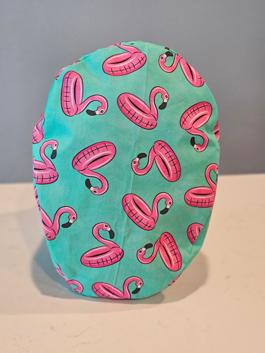 Flamingo Float Toss Scrub Caps