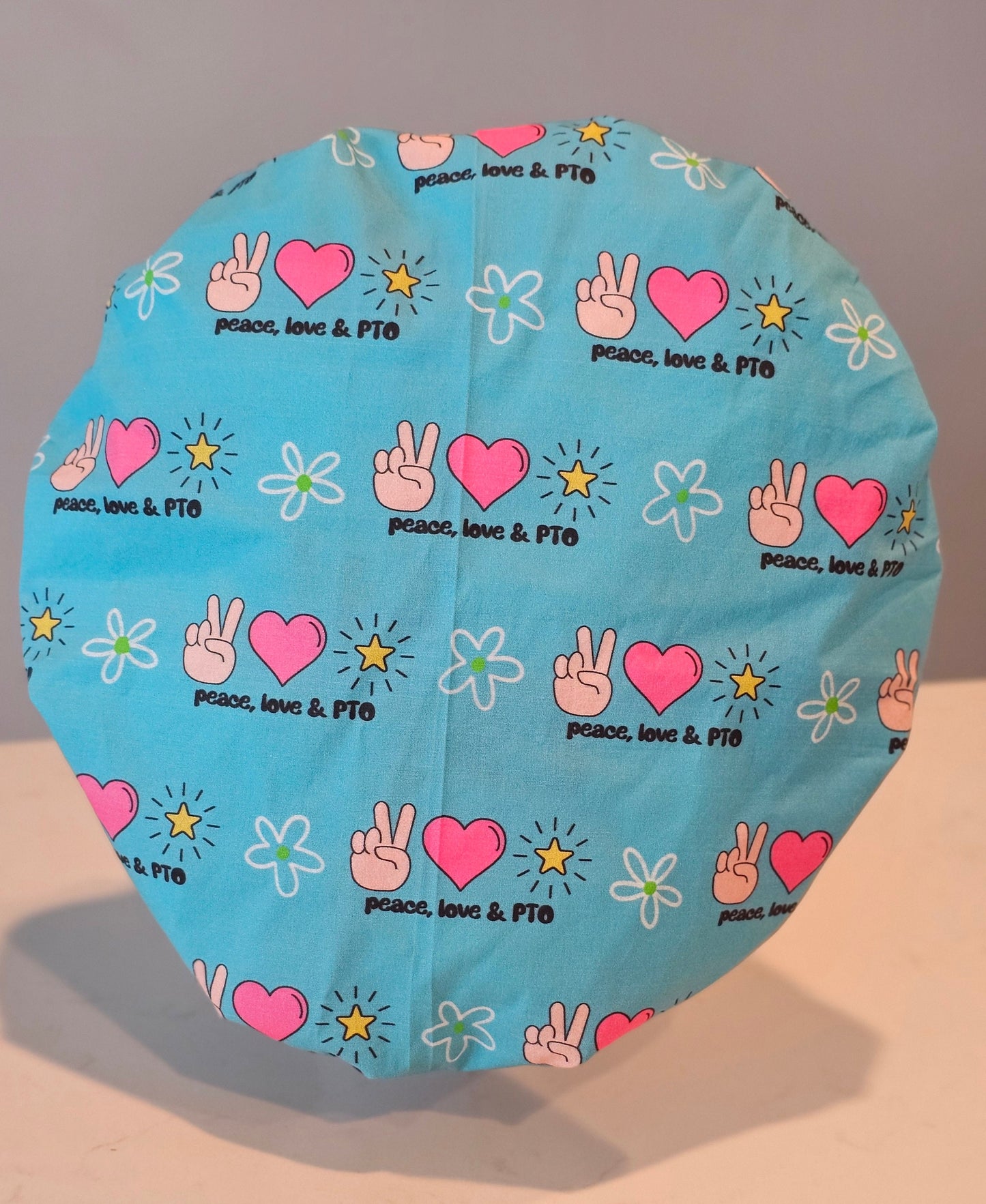 Peace Love and PTO Scrub Caps