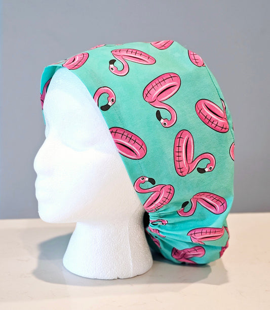 Flamingo Float Toss Scrub Caps