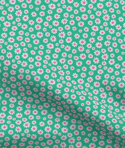 Spring Packed Daisies Floral Scrub Cap