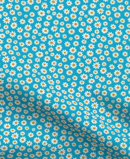 Spring Packed Daisies Floral Scrub Cap