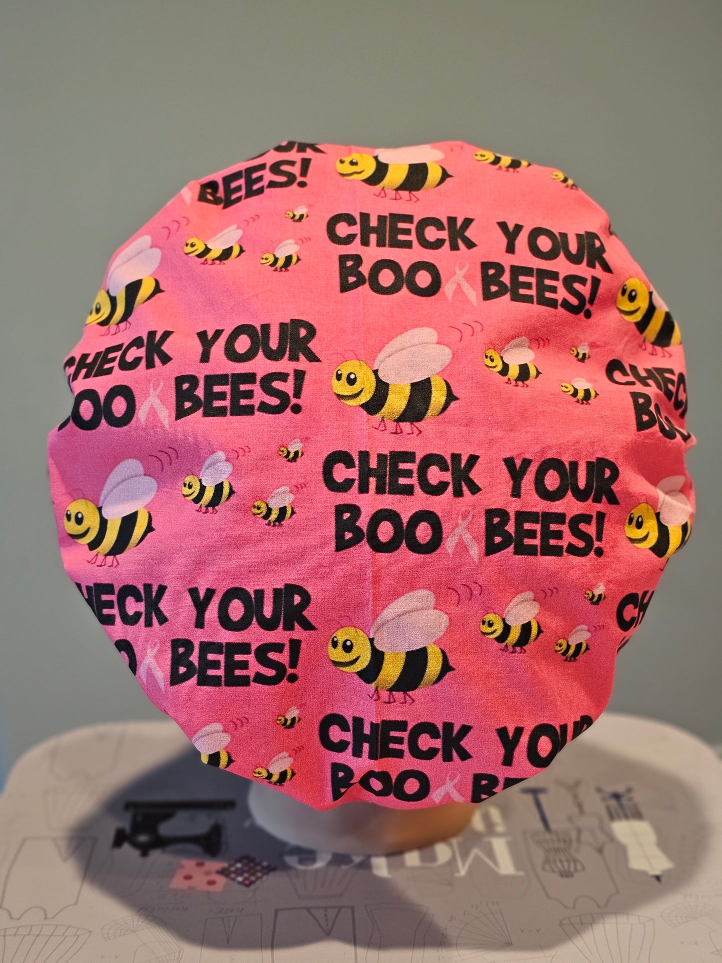 Check Your Boo Bees Scrub Caps