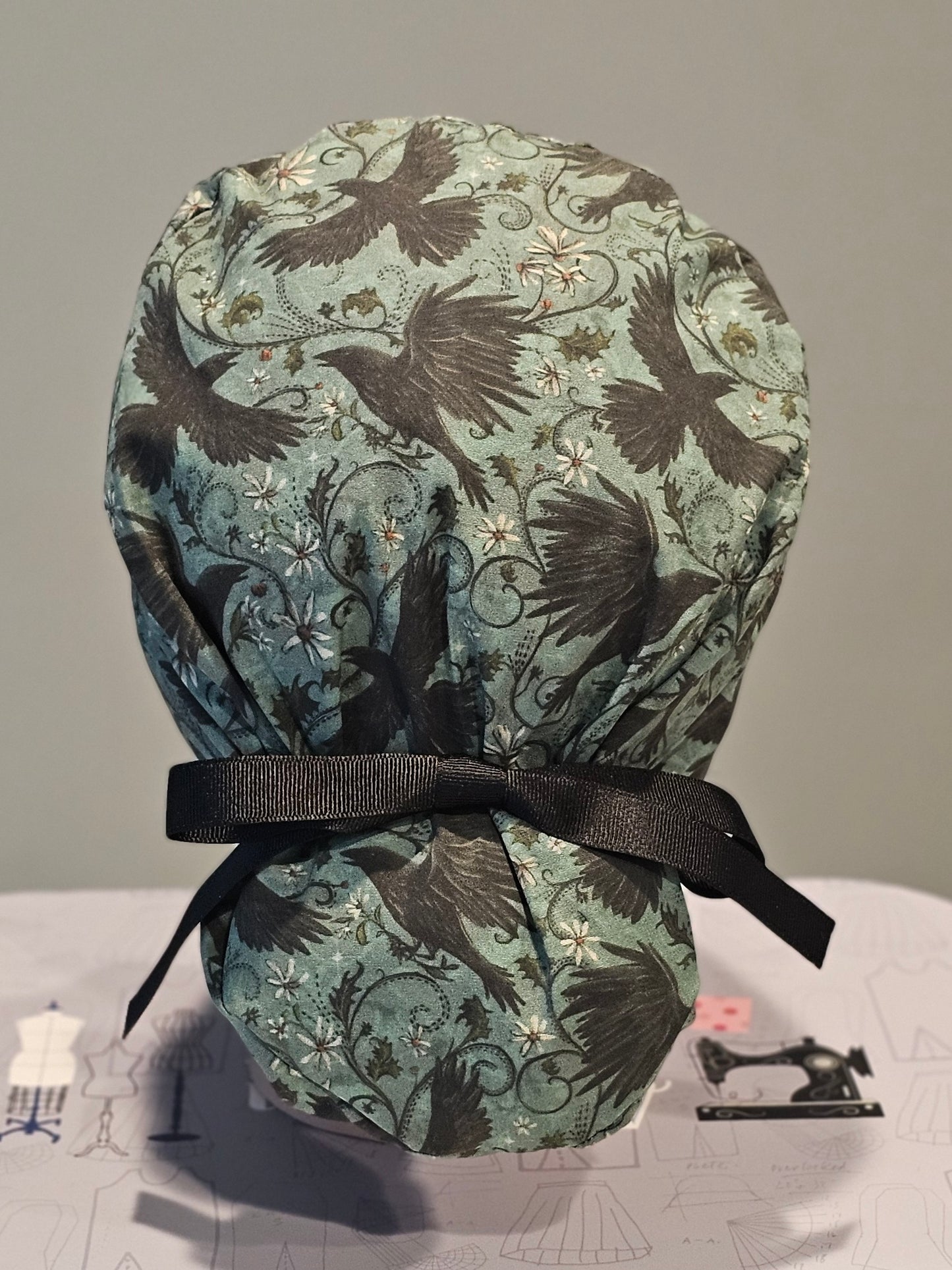 Mystic Crows Halloween Scrub Caps
