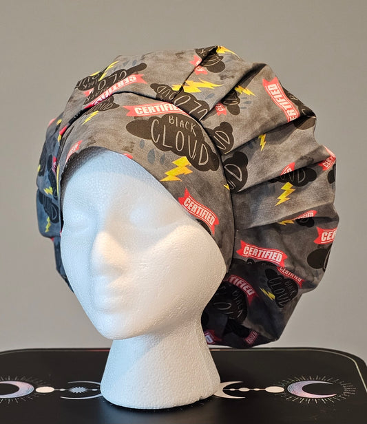 Certified Black Cloud Scrub Caps