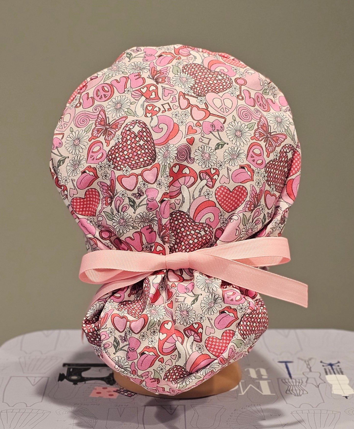 Surgical Scrub Caps Hippie Love Valentine Surgical Scrub Caps