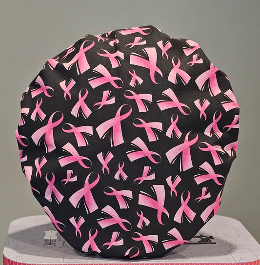 Breast Cancer Awareness Pink Ribbon Scrub Caps