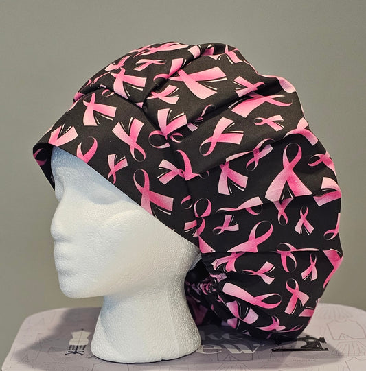 Breast Cancer Awareness Pink Ribbon Scrub Caps