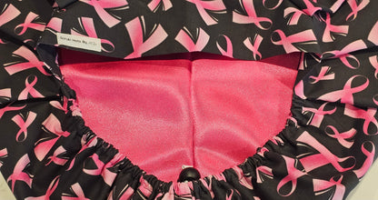 Breast Cancer Awareness Pink Ribbon Scrub Caps