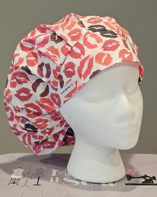 Surgical Scrub Caps Pink Lipstick Scrub Caps
