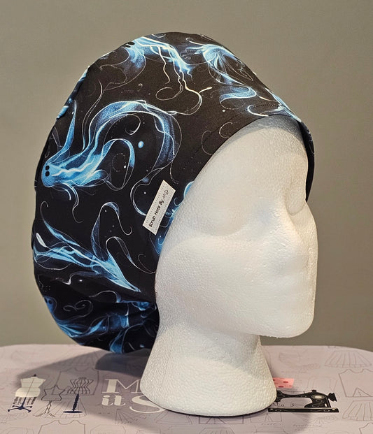 Creepy Glowing Ghost Halloween Scrub Caps