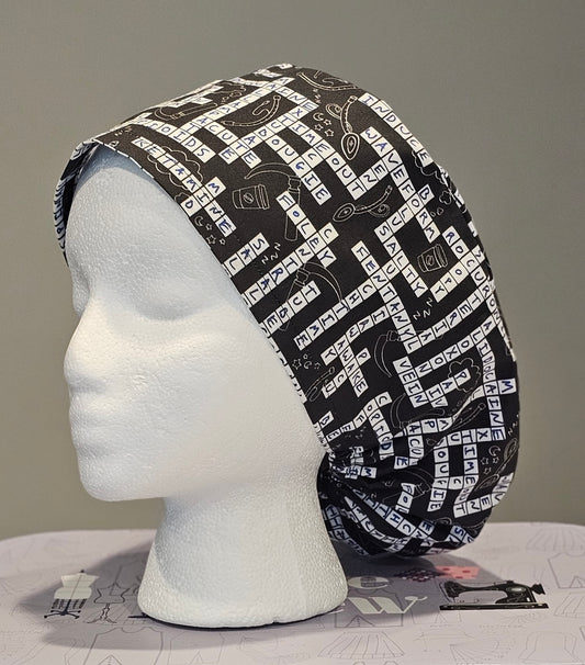 Anesthesia Crossword Puzzle Handwritten Scrub Caps