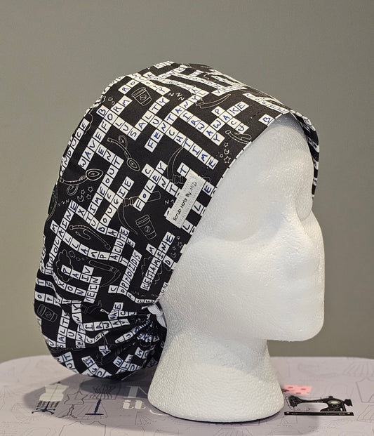 Anesthesia Crossword Puzzle Handwritten Scrub Caps
