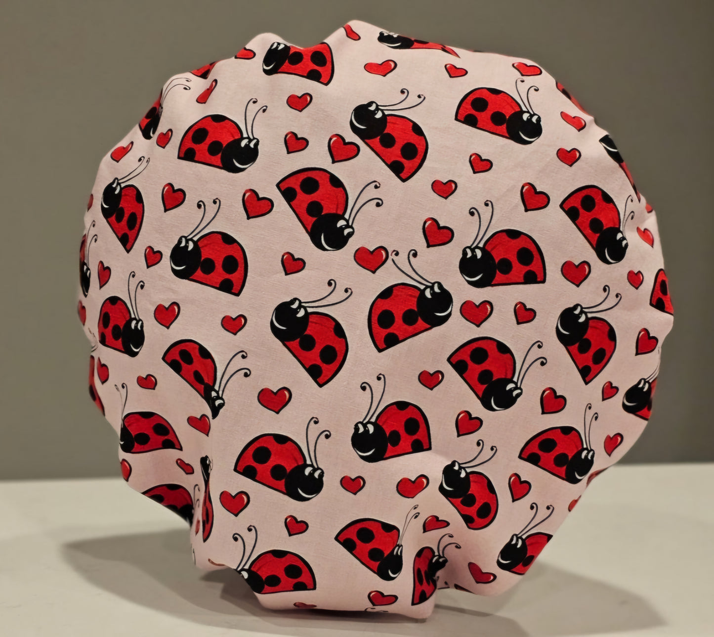 Surgical Scrub Caps Lady Bugs and Hearts Valentine's Day Scrub Caps