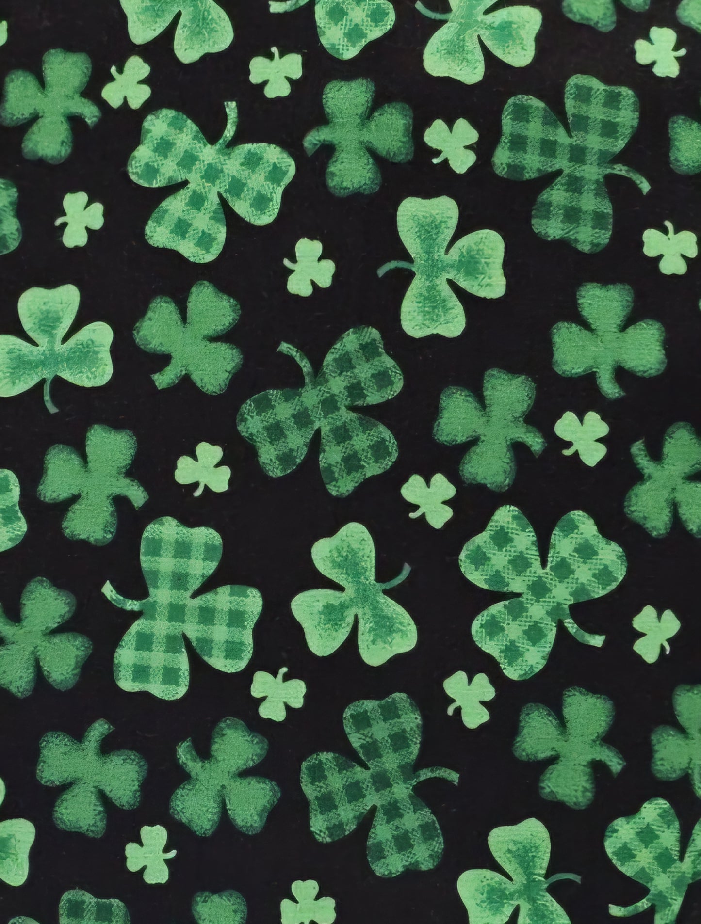 Clovers on Black St. Patrick's Day Scrub Caps