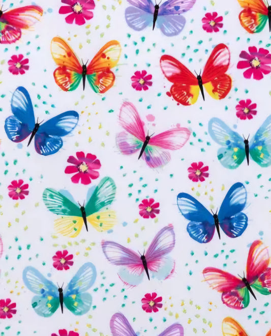 Watercolor Butterfly Scrub Caps