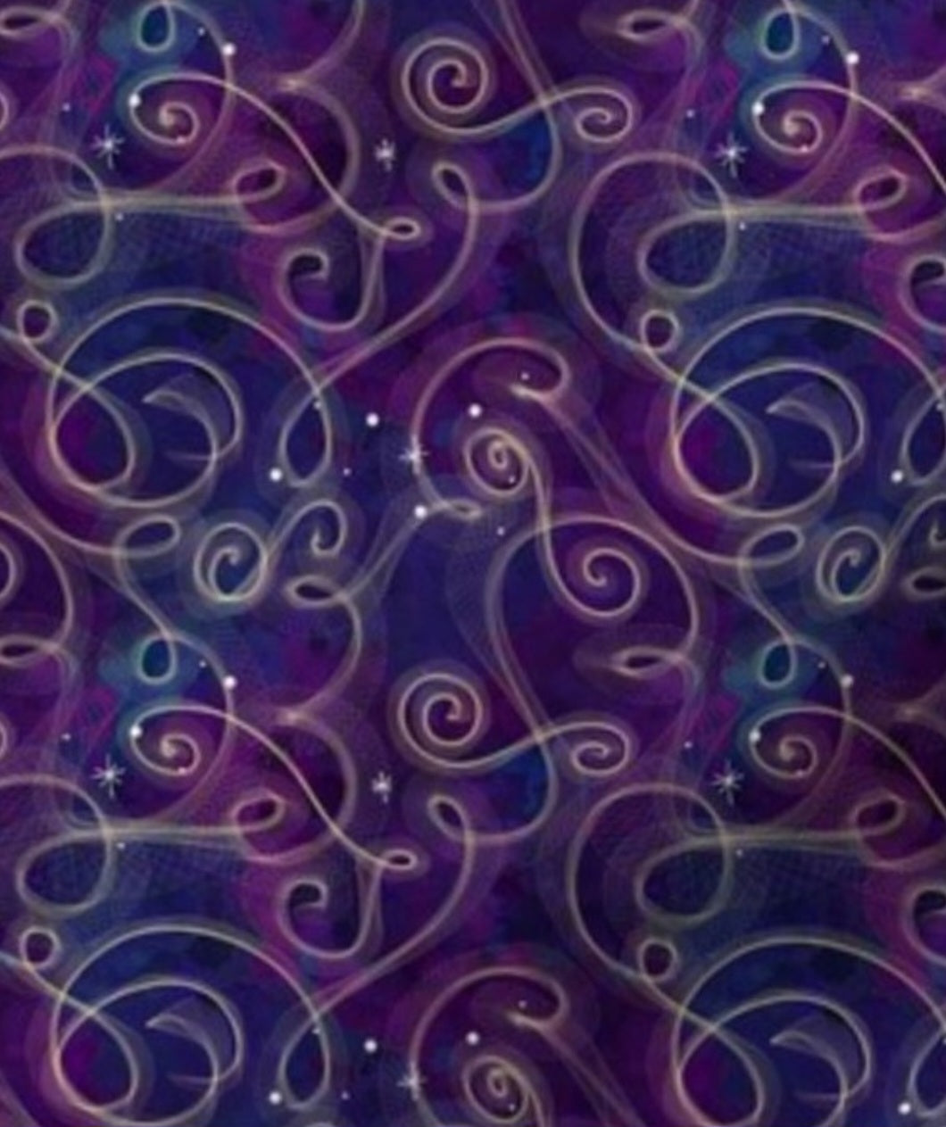 Starfield Swirls Purple Blue Gold Scrub Caps