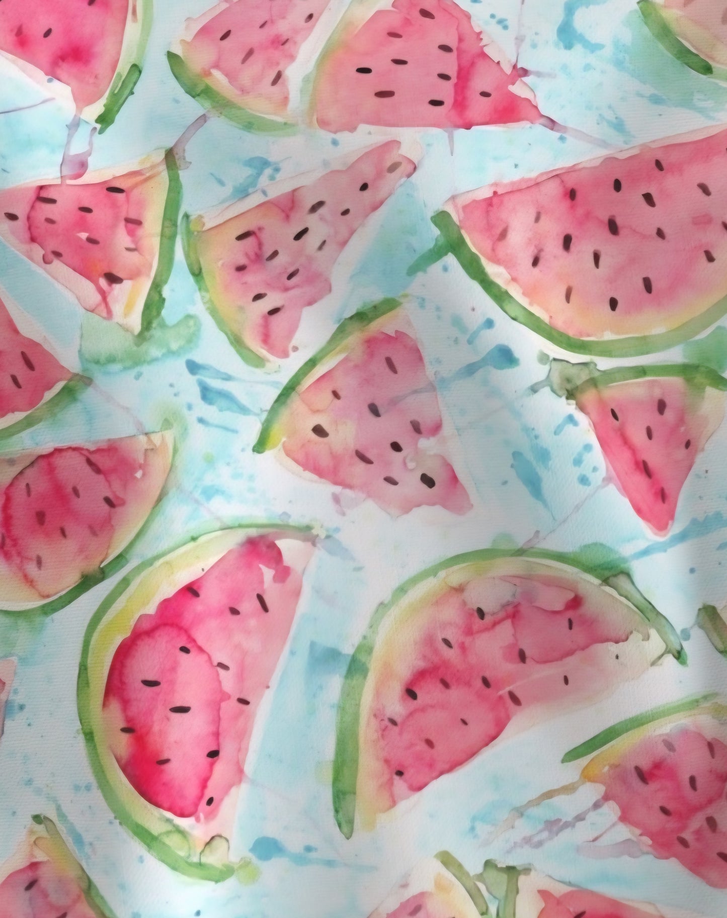 Watermelon Watercolor Scrub Caps
