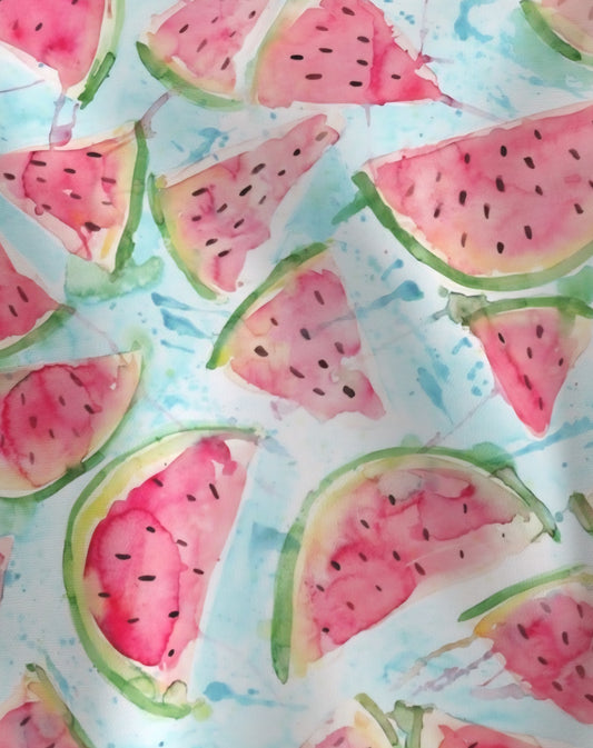 Watermelon Watercolor Scrub Caps