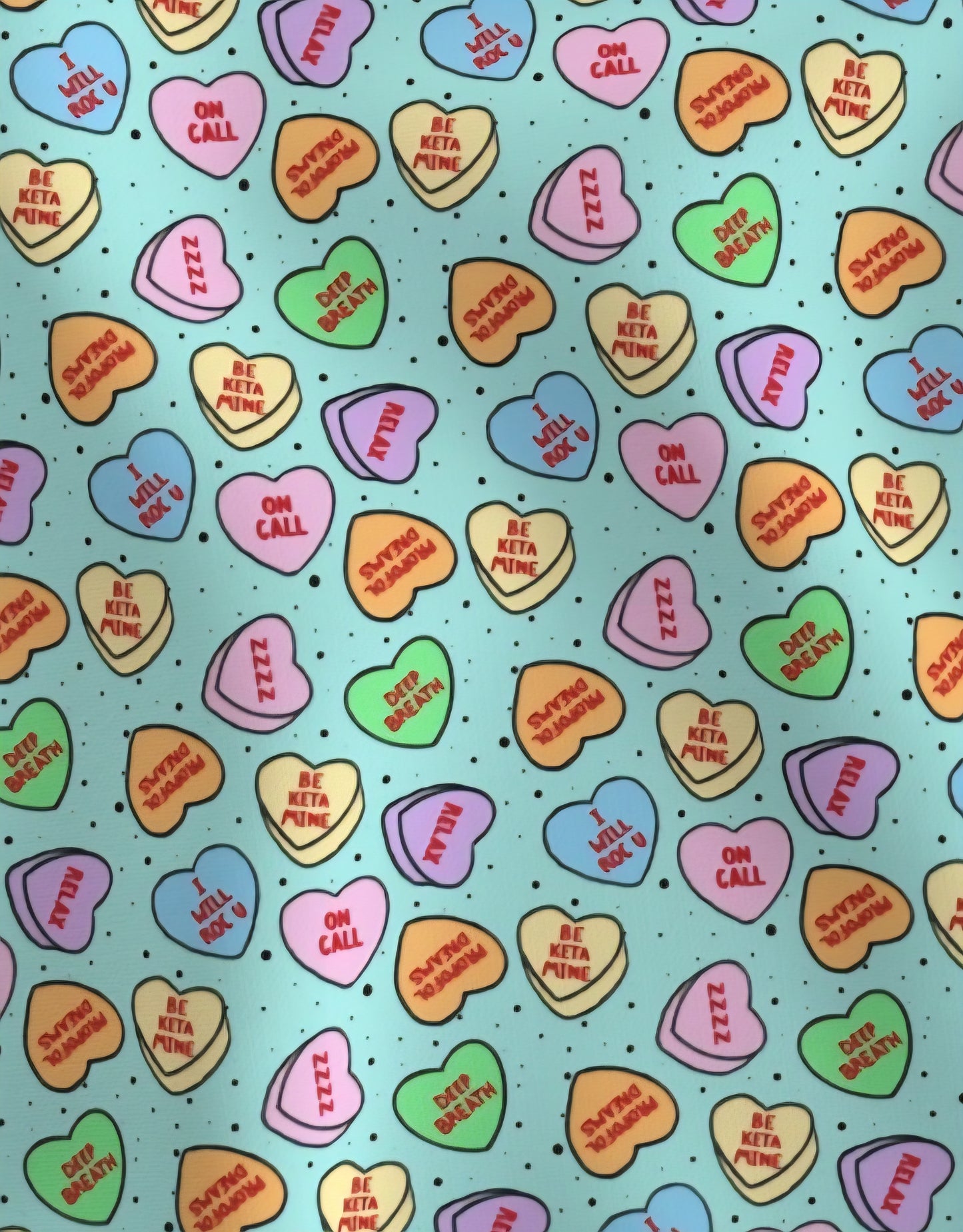 Anesthesia Candy Hearts Scrub Caps