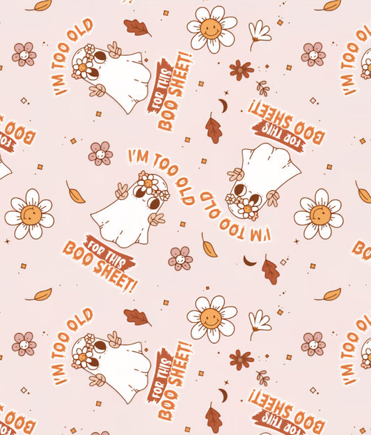 I'm Too Old For This Boo Sheet Scrub Caps