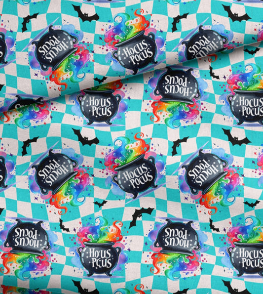 Hocus Pocus Checkered Scrub Caps